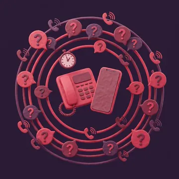 Soru işaretli mesajlar ve aramalarla çevrili telefonlar