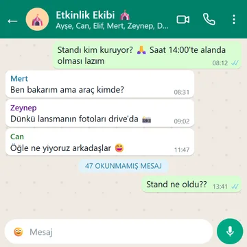 Telefon ekranını kaplayan mesaj balonları arasında kaybolmuş görev kartları